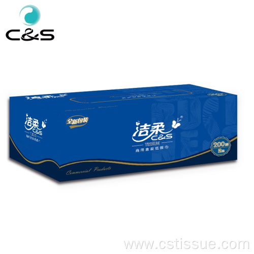 Customized Soft Pack 200 Sheets Box Facial Tissue